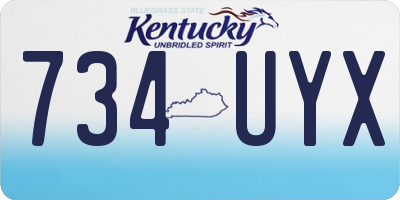 KY license plate 734UYX