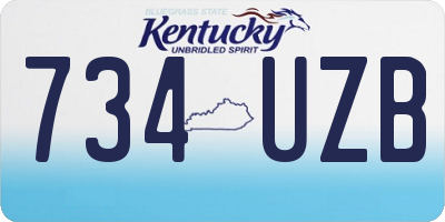 KY license plate 734UZB