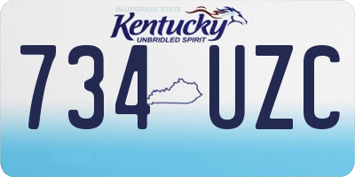 KY license plate 734UZC