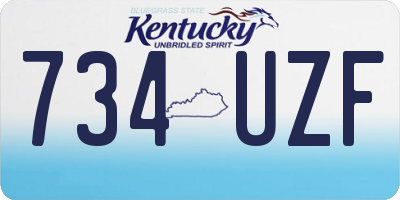 KY license plate 734UZF