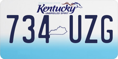 KY license plate 734UZG