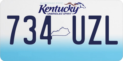 KY license plate 734UZL
