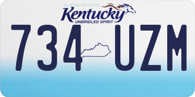 KY license plate 734UZM