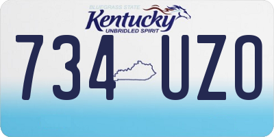 KY license plate 734UZO