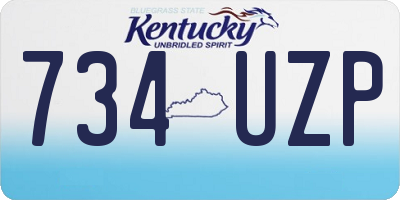 KY license plate 734UZP