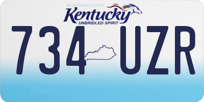 KY license plate 734UZR