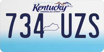 KY license plate 734UZS