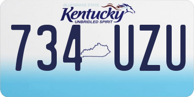 KY license plate 734UZU