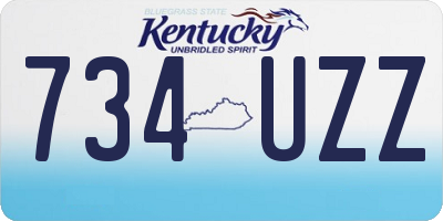 KY license plate 734UZZ