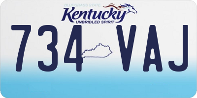 KY license plate 734VAJ