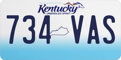 KY license plate 734VAS