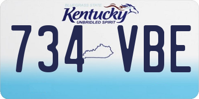 KY license plate 734VBE