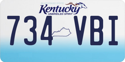 KY license plate 734VBI