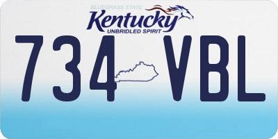 KY license plate 734VBL