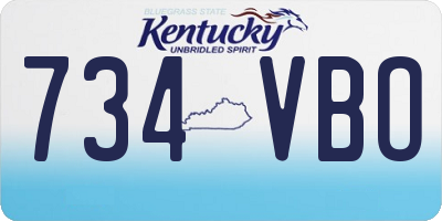 KY license plate 734VBO