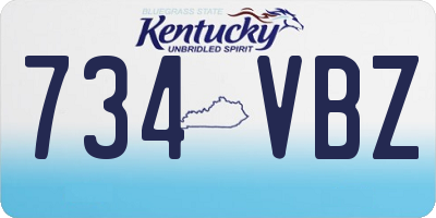 KY license plate 734VBZ