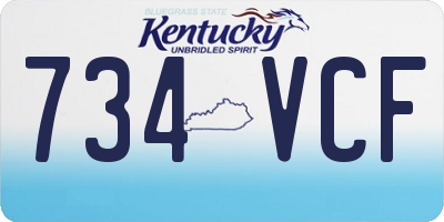 KY license plate 734VCF