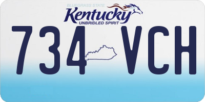 KY license plate 734VCH