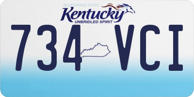 KY license plate 734VCI