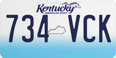 KY license plate 734VCK