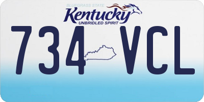 KY license plate 734VCL