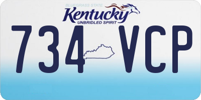 KY license plate 734VCP