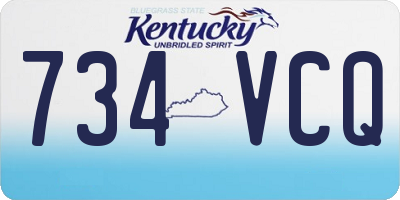 KY license plate 734VCQ