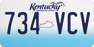 KY license plate 734VCV