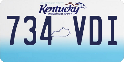 KY license plate 734VDI