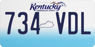 KY license plate 734VDL