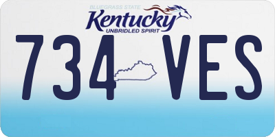KY license plate 734VES