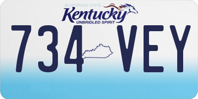 KY license plate 734VEY