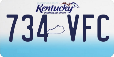 KY license plate 734VFC