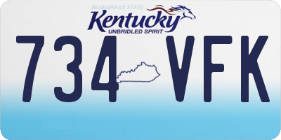KY license plate 734VFK