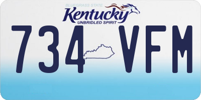KY license plate 734VFM