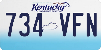 KY license plate 734VFN