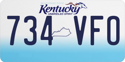 KY license plate 734VFO
