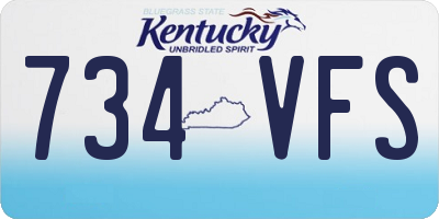 KY license plate 734VFS