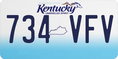 KY license plate 734VFV