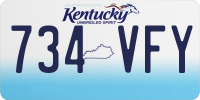 KY license plate 734VFY