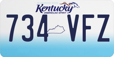 KY license plate 734VFZ