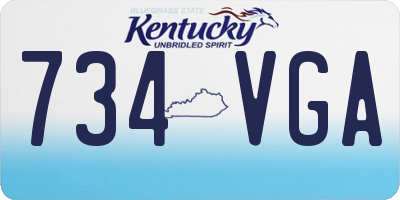 KY license plate 734VGA