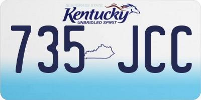 KY license plate 735JCC