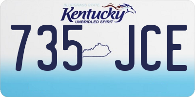 KY license plate 735JCE