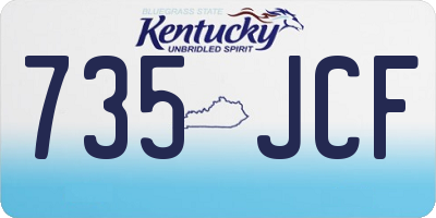 KY license plate 735JCF