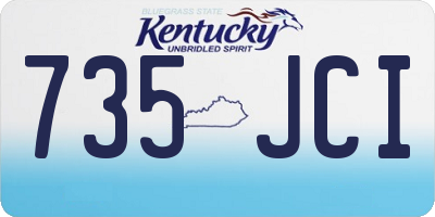 KY license plate 735JCI