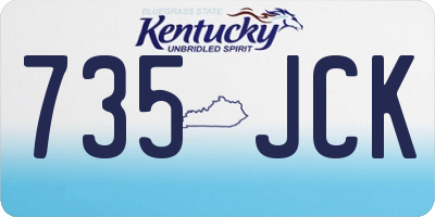 KY license plate 735JCK