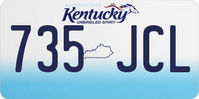 KY license plate 735JCL