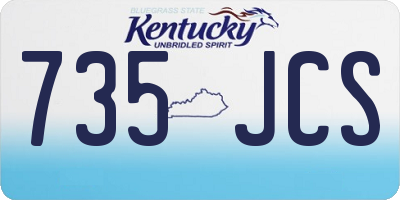KY license plate 735JCS