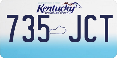 KY license plate 735JCT